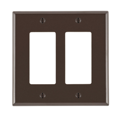 Leviton 80609 2-Gang Decora GFCI Device Mount Decora Midway Size Brown