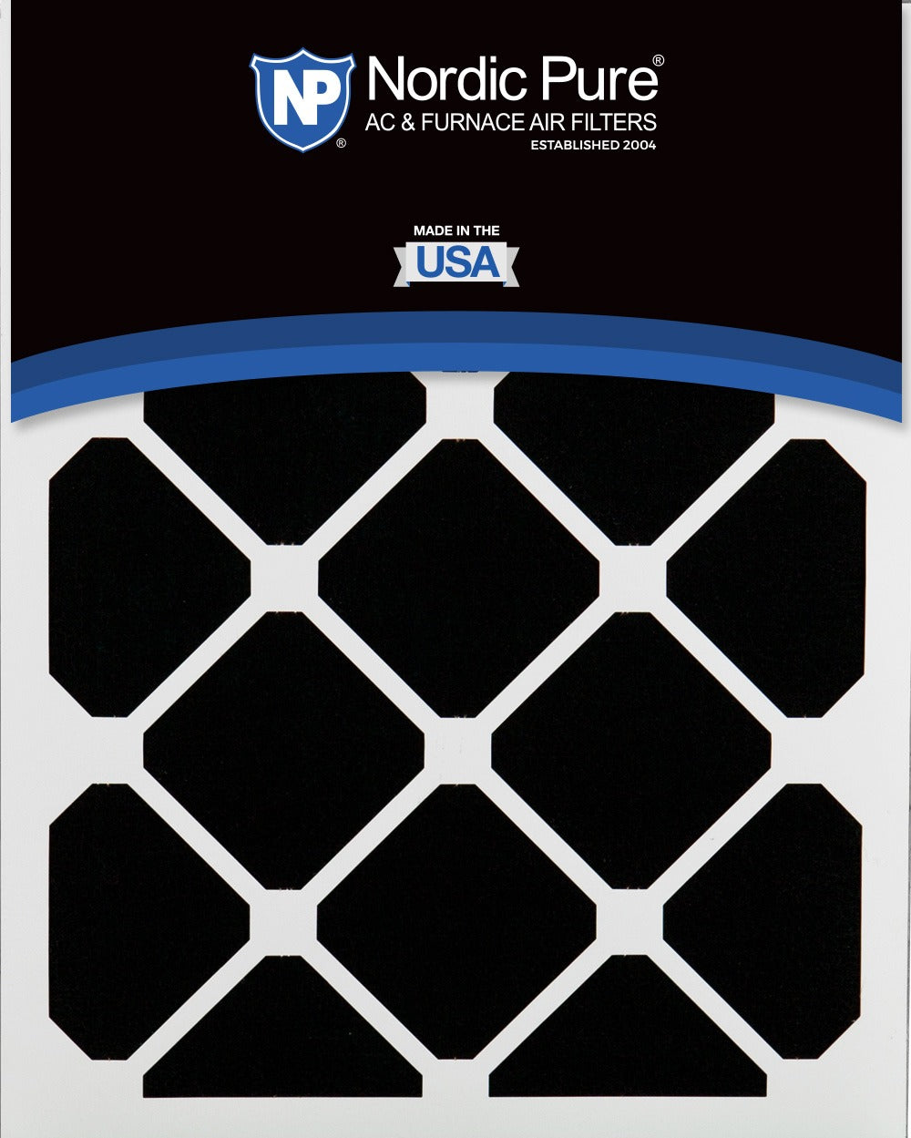 NORDIC PURE Nordic Pure 16x20x5HM13+C-1 Pleated Carbon Air Filter Merv 13