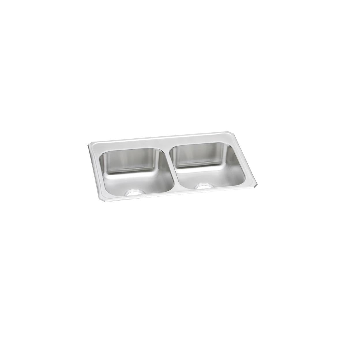 BSC PREFERRED Bsc Preferred CR33220 Double Bowl Drop-in Kitchen Sink