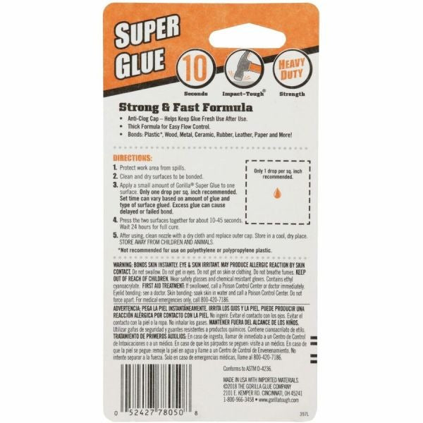 GORILLA Gorilla GOR7805001 Super Glue 0.53 oz (1 Each)