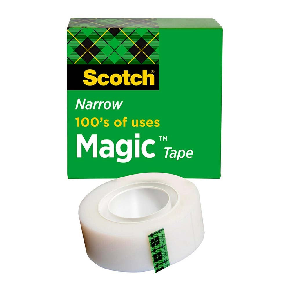 3M Scotch 7000050092 Packing Tape 0.5in Clear Acetate Series 810