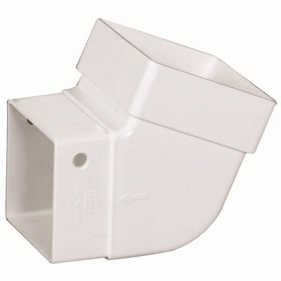 AMERIMAX Amerimax T0525 2 in Square Downspout Elbow White Vinyl