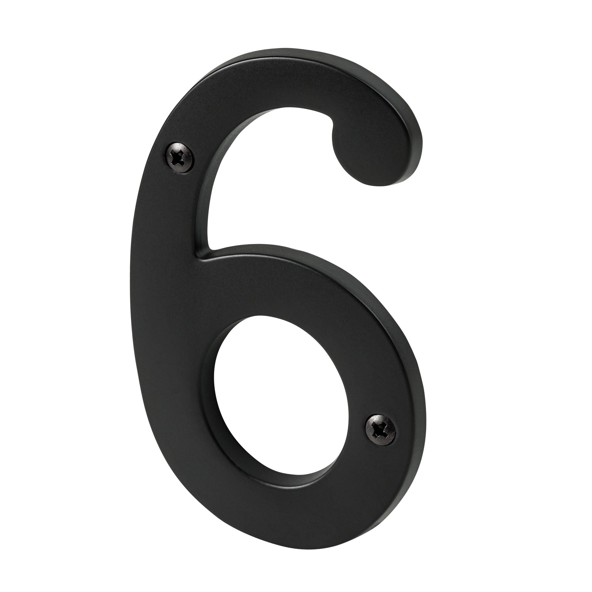 PAMEX Pamex DD074S6BL House Number 6 4 Inches Matte Black