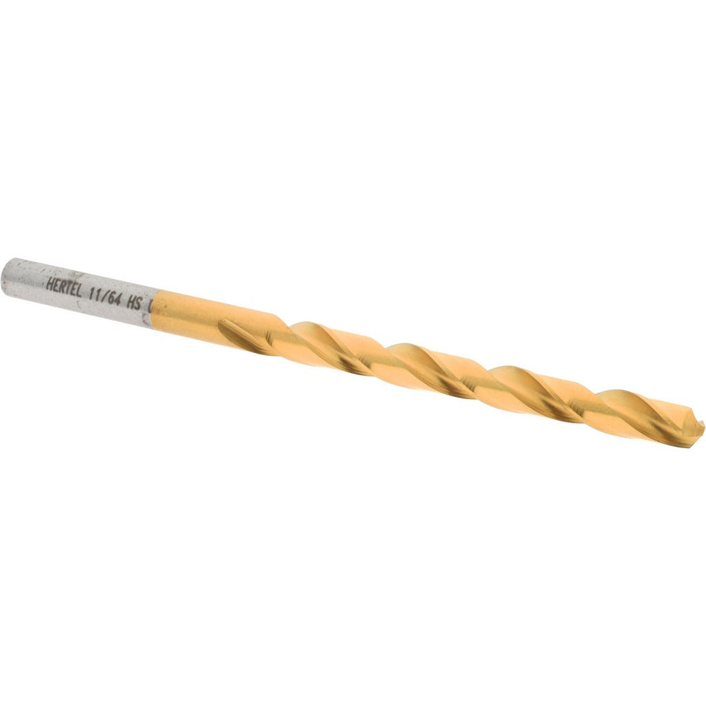 HERTEL Hertel 85704450 Jobber Drill Bit 11/64 in Hss Tin