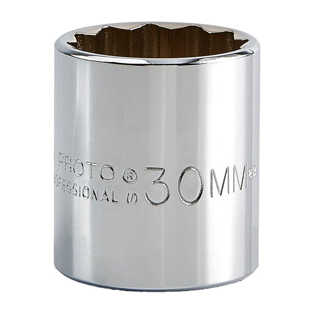 PROTO Proto J5430M 30mm 12-point 1/2 Drive Hand Socket