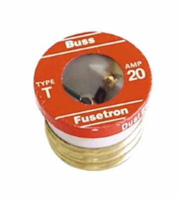 BUSSMANN Cooper Bussmann BP/T-20 Type T Plug Fuse 20A 2 Pack