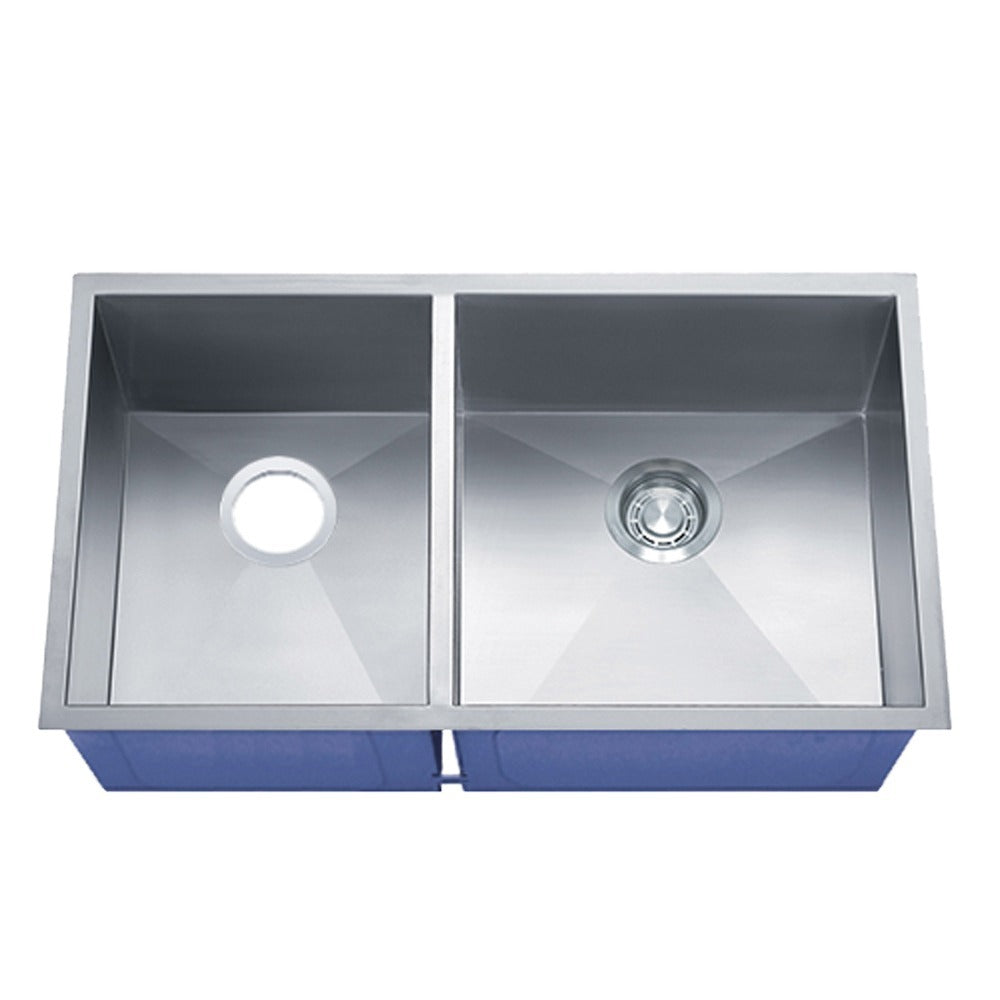 DAKOTA Dakota Plumbing Products DSZ-4060SV Zoria 40/60 Undermount Sink