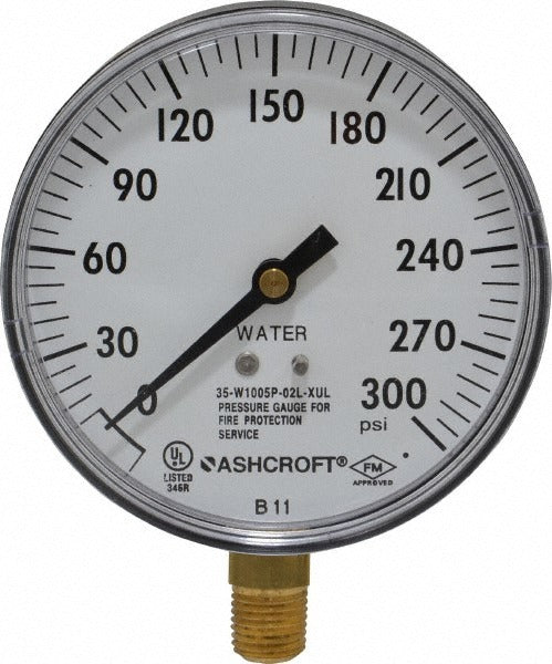ASHCROFT Ashcroft 662876002665 Pressure Gauge 300 Psi 3.5 in Npt
