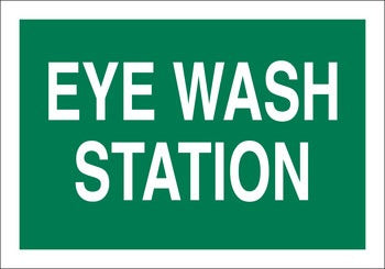 BRADY Brady 72722 Eyewash Station Sign 10x7 in Green Frp
