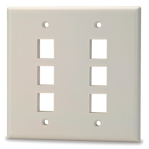 SIGNAMAX Signamax Inc. DKF-6-BK 6-port Double Gang Faceplate