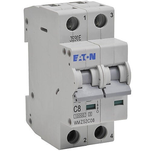 EATON Eaton WMZS2C08 WMZS DIN Rail Circuit Breaker 8 A (2 Pole) FAZ-C8-2