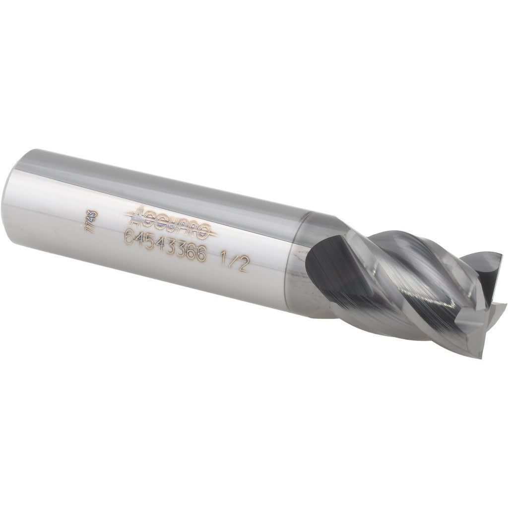 ACCUPRO Accupro 12179021 Square End Mill 0.5in 4 Flute Carbide
