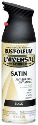 RUST-OLEUM Rust-oleum 245197 Universal Satin Black Spray Paint