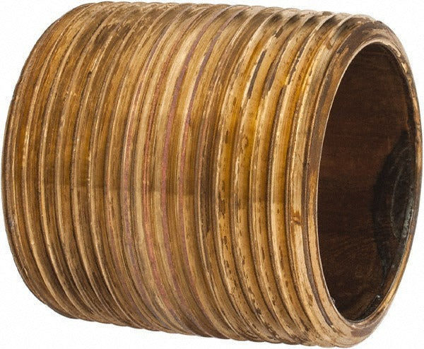 MERIT BRASS Merit Brass 2020-001BSPT Brass Pipe Nipple 1-1/4 Bspt