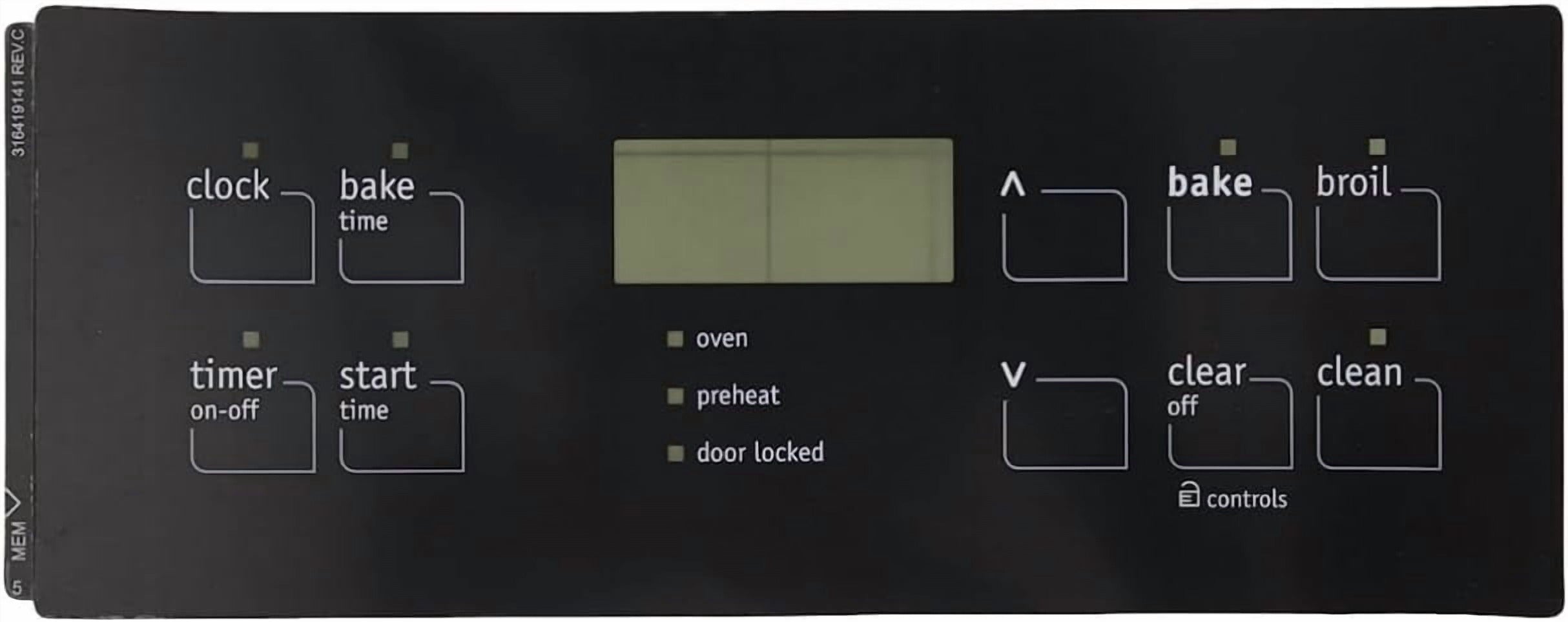 FRIGIDAIRE Frigidaire 316419141 Range Stove ERC Control Panel Overlay Decal (10-Button, 1 Pack) AP4561566