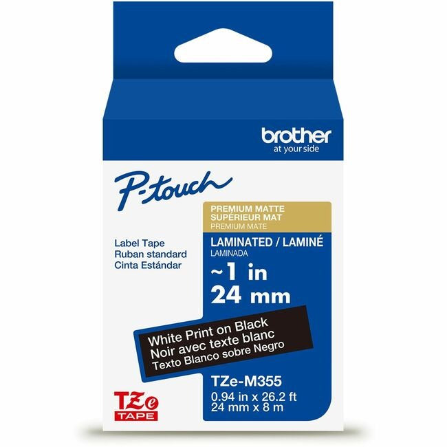 BROTHER Brother BRTTZEM355G P-touch TZeM355 Premium Matte Laminated Label Tape (24mm x 8m) TZEM355G
