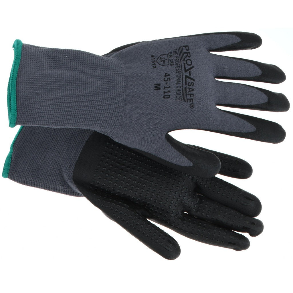 PRO-SAFE Pro-safe 45-110-S Work Gloves Small Nitrile Coated Nylon