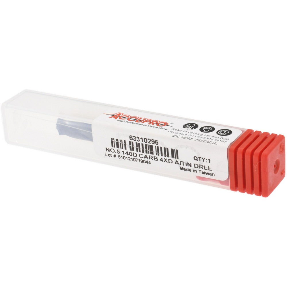 ACCUPRO Accupro 63310296 Jobber length solid carbide drill bit (0.2055 in, 140 deg) 63310296