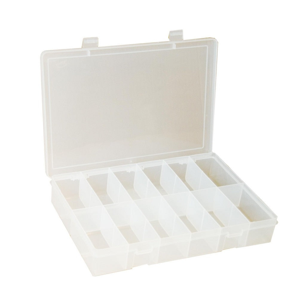 DURHAM MFG Durham SP12-CLEAR 12 Compartment Clear Small Parts Box