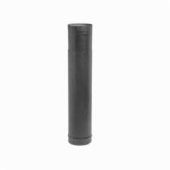 Metal-Fab 8SWTL48 Telescope Length Stovepipe, 8 in Dia x 26 to 48 in L x 24 ga THK, Steel, Black