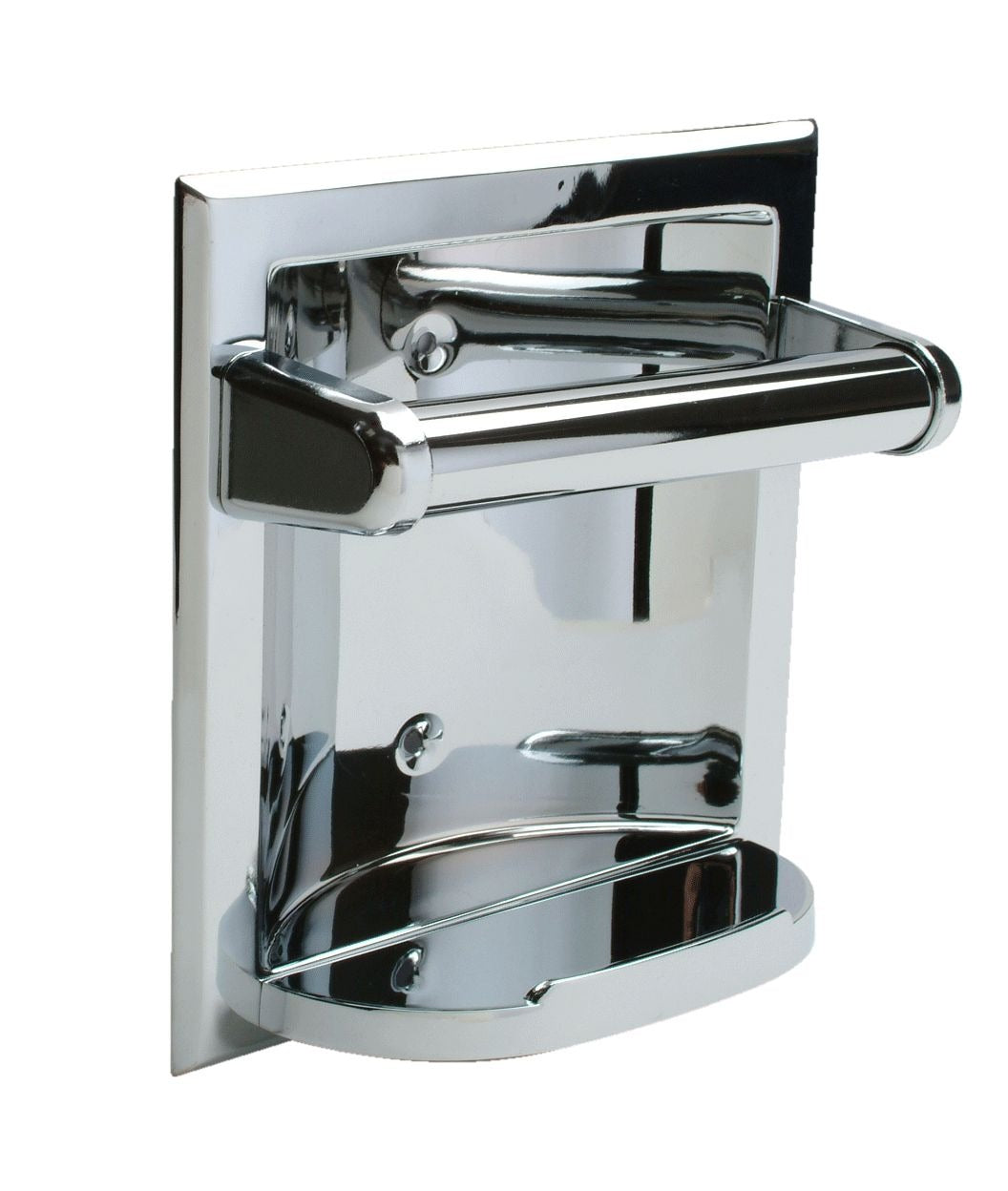 PAMEX Pamex BC2CP63 Recessed Soap Holder Grab Bar Chrome