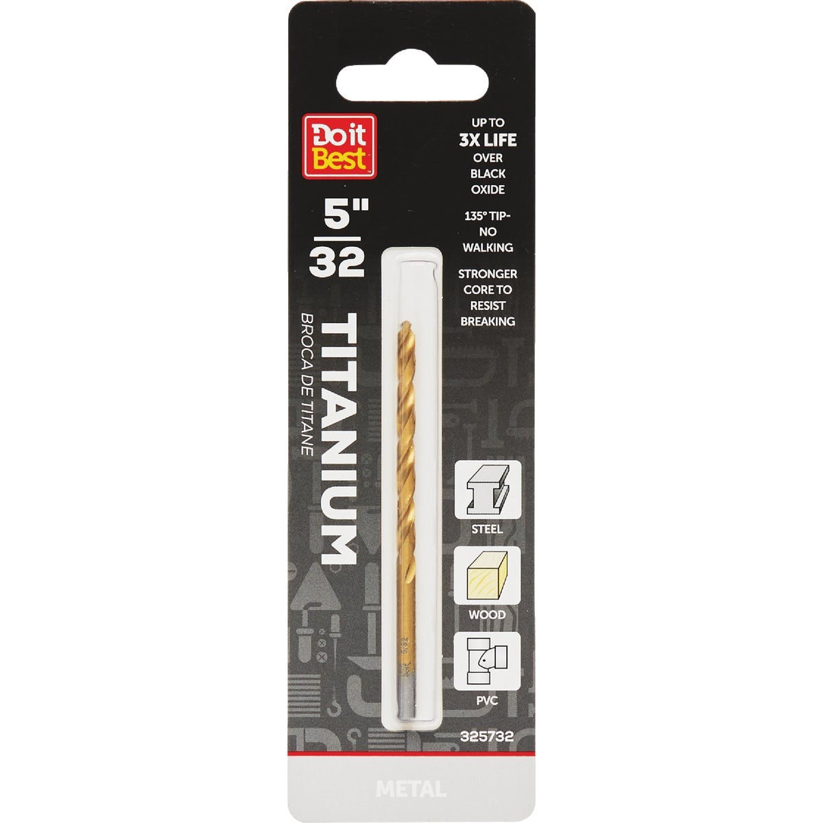 BSC PREFERRED Bsc Preferred QJDIB-DB-007 Titanium Drill Bit 5/32