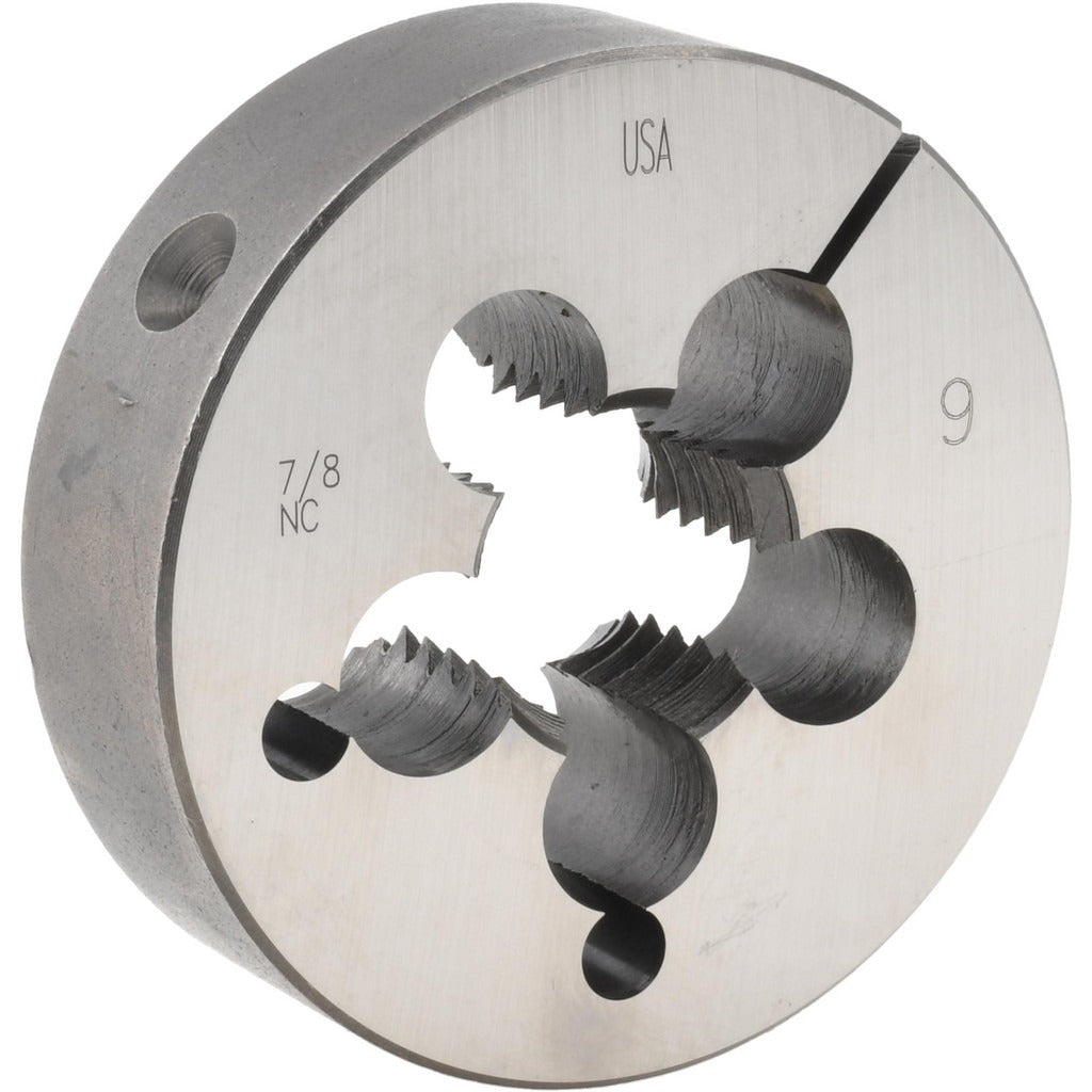 CLE-LINE Cle-line C65395 Round Threading Die 7/8-9 Unc Carbon Steel