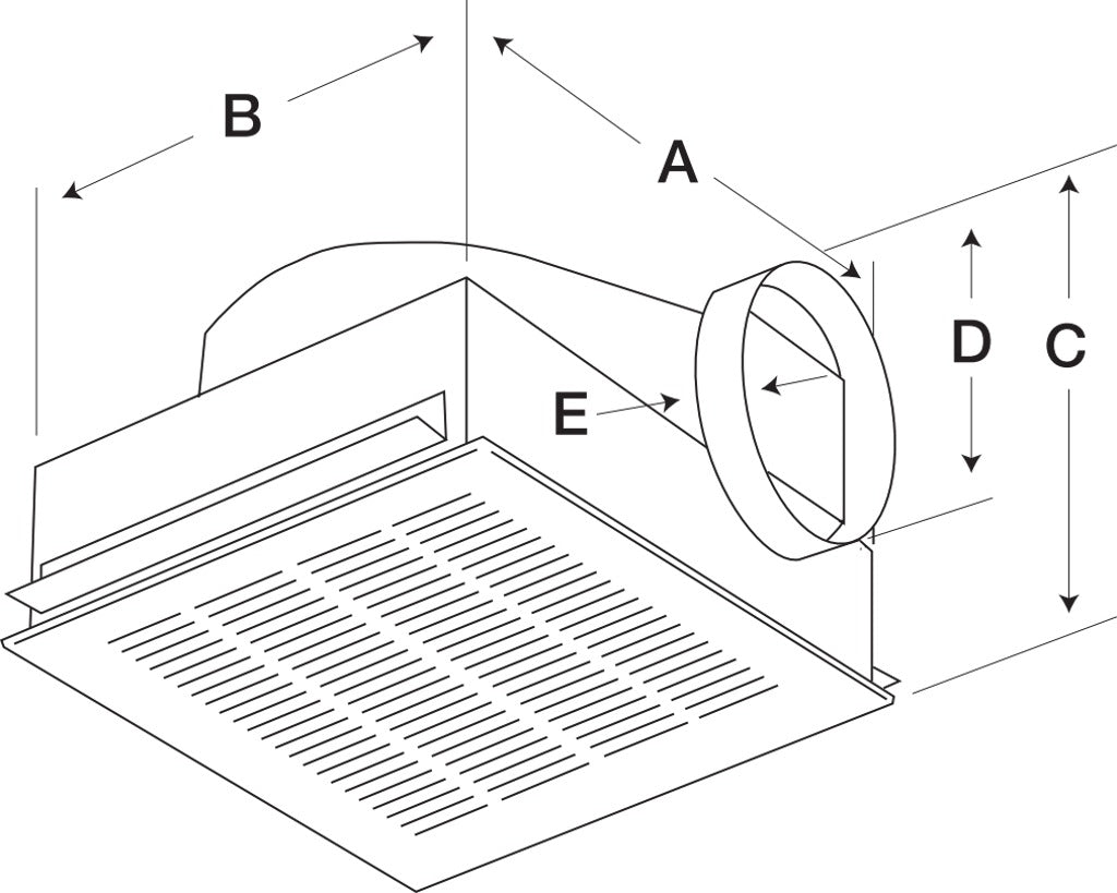 GREENHECK Greenheck SP-B80-QD Bathroom Exhaust Fan 4.5 W (46-94 CFM) SP-B80