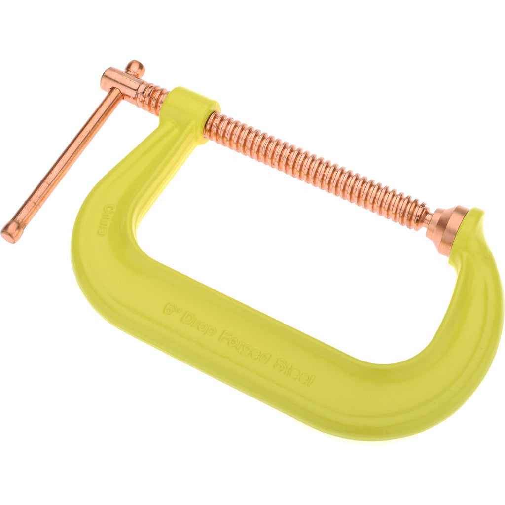 GIBRALTAR Gibraltar CCM00397-2-YEL C-clamp 6 in Forged Steel Deep Throat