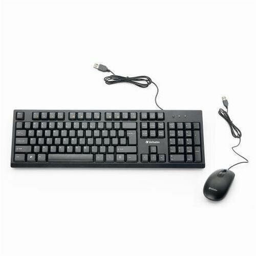 VERBATIM Verbatim VER70734 Wired Keyboard Mouse Combo Usb 1000 Dpi