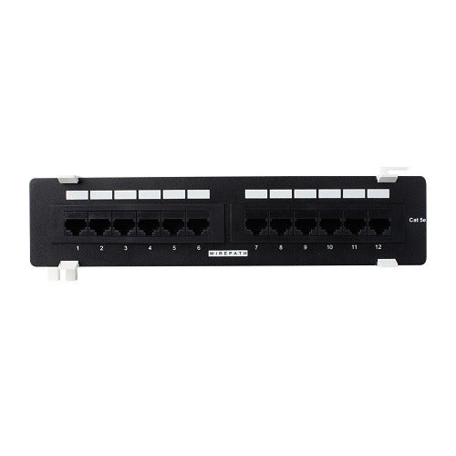 WIREPATH Wirepath WP-CAT5E-PP-12-WM Cat5e Patch Panel 12 Port