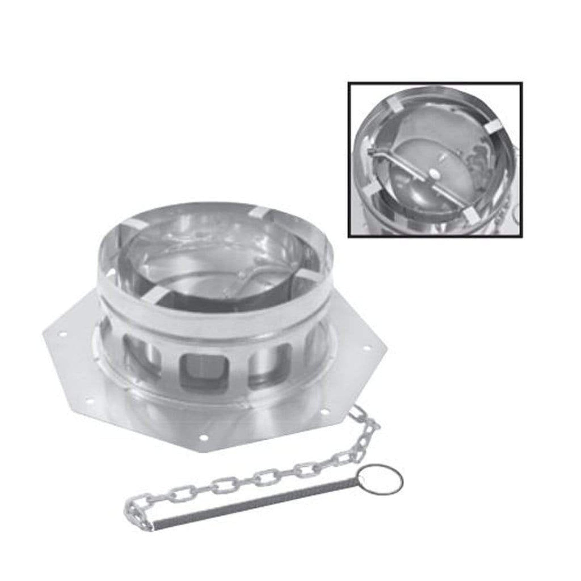 METAL-FAB Metal-Fab 16ATGAPD Air-Cooled Temp/Guard Anchor Plate with Damper (16 inches Diameter)