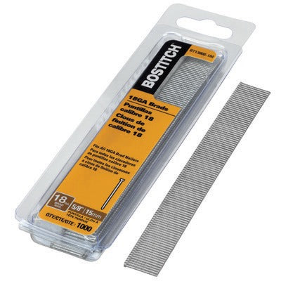 BOSTITCH Stanley Bostitch BT1300B 18 Gauge Brad Nails 5/8 in 3000 Ct