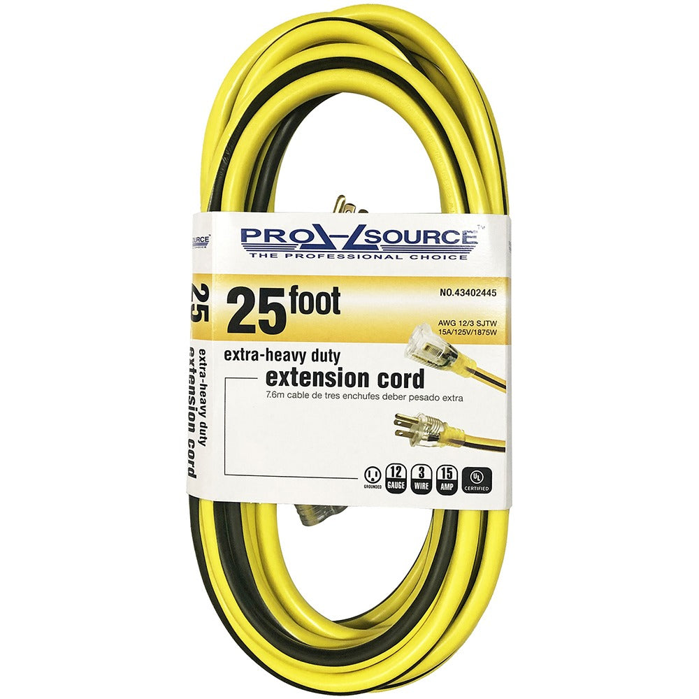 PRO-SOURCE Pro-source PS-AZB0090 Outdoor Extension Cord 25 Ft 15A