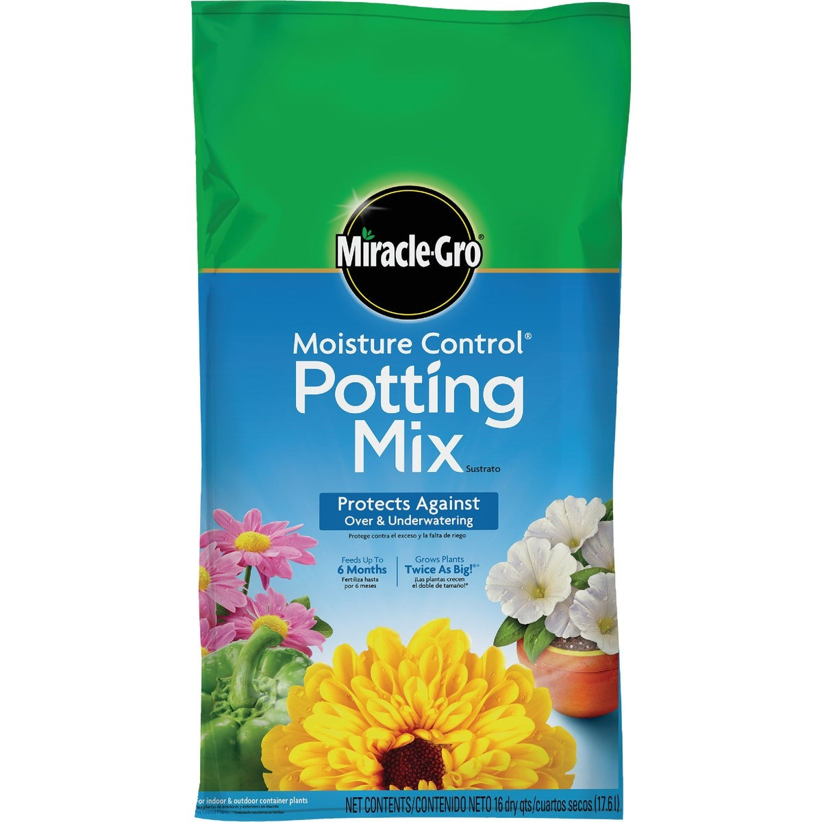 MIRACLE-GRO Miracle-gro 75586300 Moisture Control Potting Mix 16 Qt
