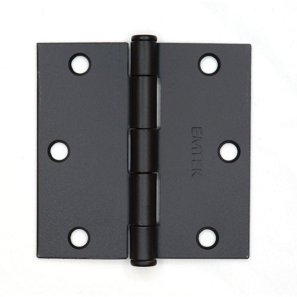 EMTEK Emtek 91013US19 Square Steel Hinge Pair 3.5x3.5 Flat Black