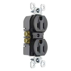 Legrand 3232TRBK Pass & Seymour 15 Amp 125 Volt Tamper-Resistant Duplex Grounding Receptacle