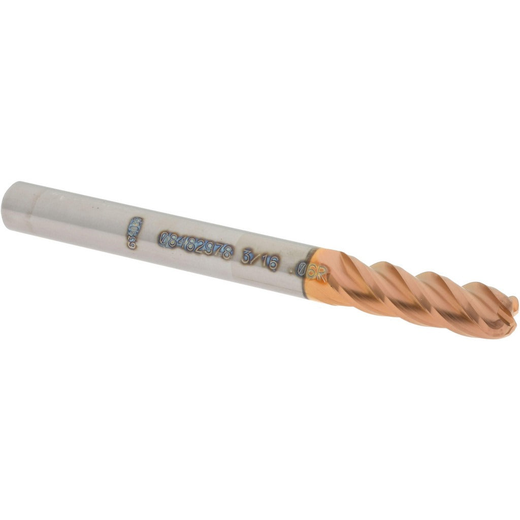 ACCUPRO Accupro 12182425 Corner Radius End Mill 3/16 in 4 Flute
