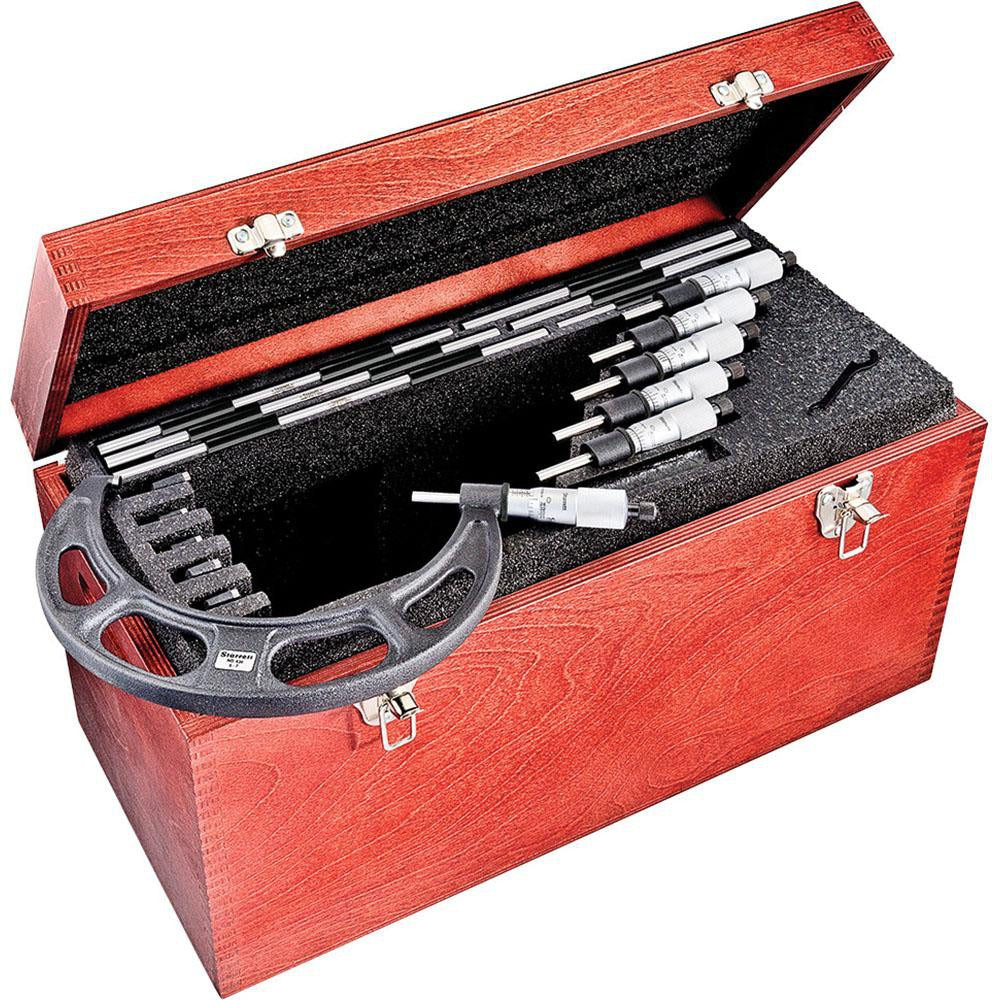 STARRETT Starrett 64465 Outside Micrometer Set 6 to 12 in 6 Pc