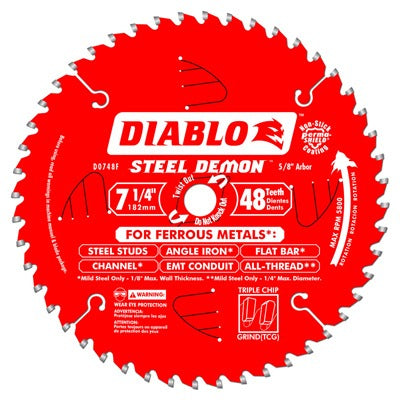 DIABLO Freud D0748CFA Cermet Circular Saw Blade 7-1/4 in 48T