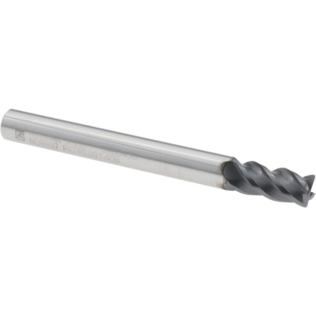 SECO TOOLS Seco 03084143 Corner Radius End Mill 0.25 in 4 Flute Altin