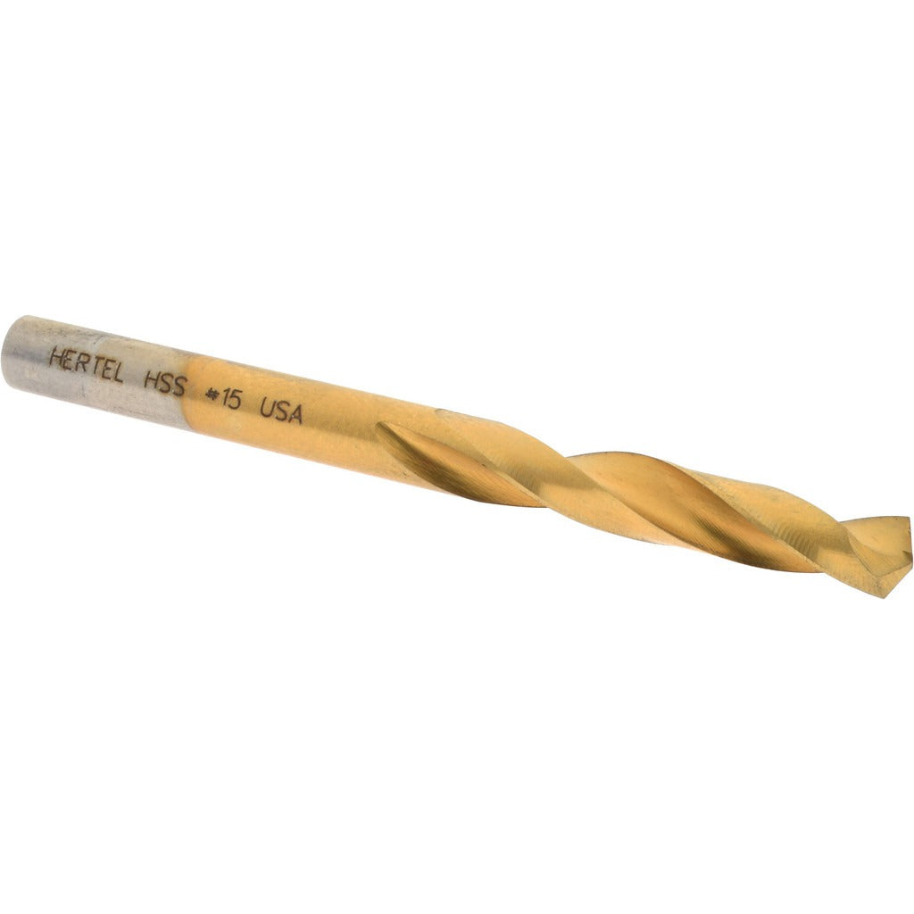 HERTEL Hertel 2387322 Drill Bit Size 15 Hss Tin 135 Degree