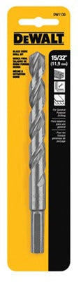 DEWALT Dewalt Accessories DW1130 Black Oxide Drill Bit 15/32 in 2pk