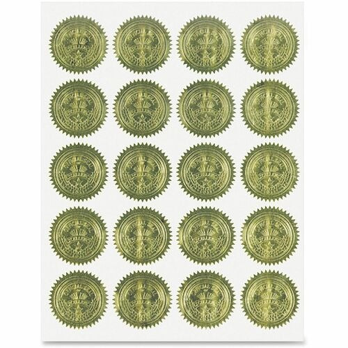 GEOGRAPHICS Geographics GEO20014 Embossed Gold Seals 100 Pack