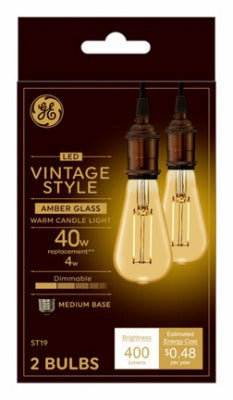 GE G E Lighting 42194 ST19 Vintage Led Bulb 5.5W 2 Pack
