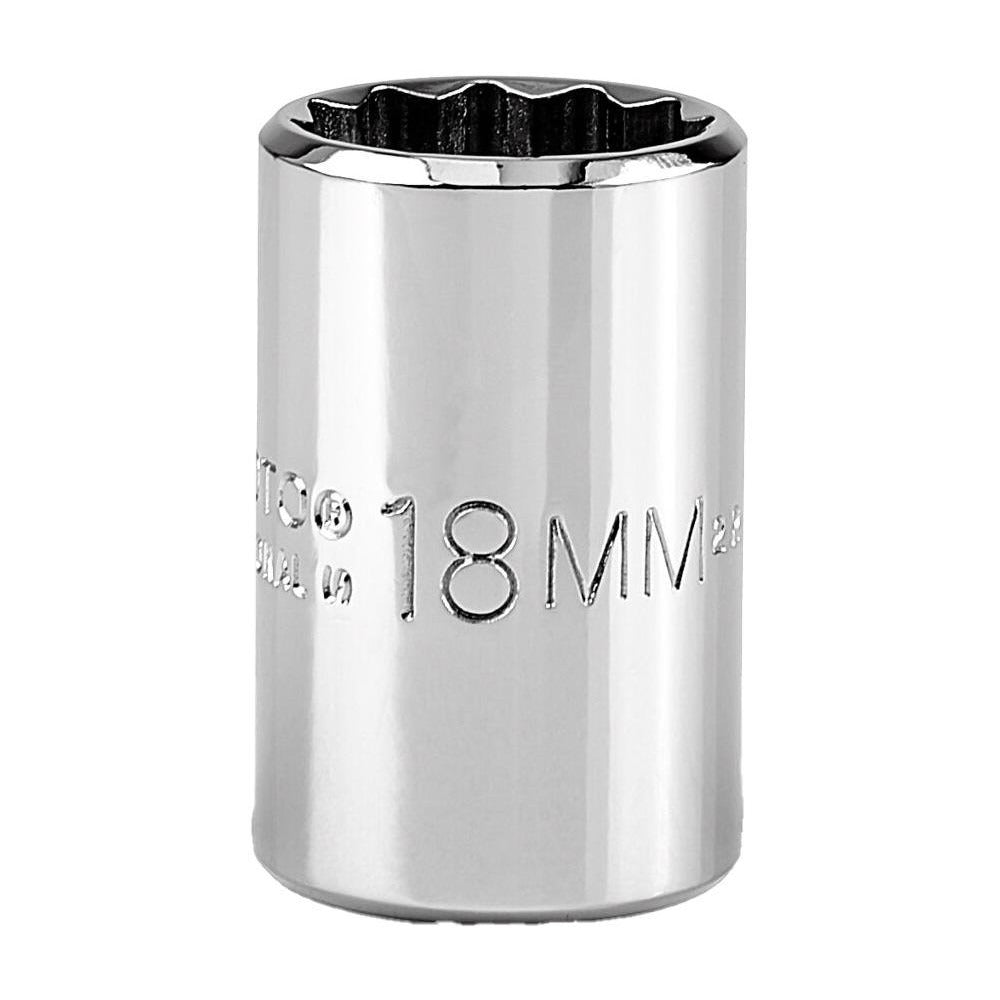 PROTO Proto J5418M 18mm 12-point 1/2 Drive Hand Socket