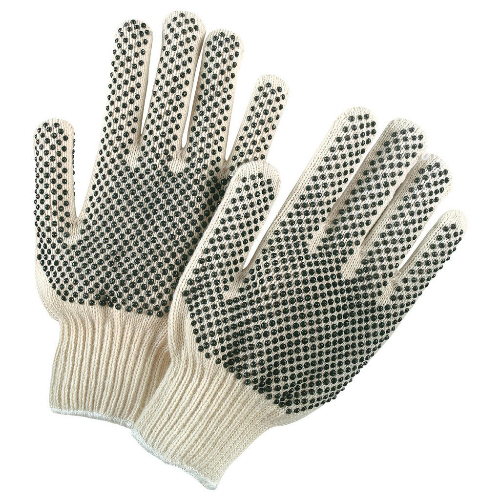 MCR SAFETY Mcr Safety 9668S Work Gloves Small Pvc Palm Cotton Blend