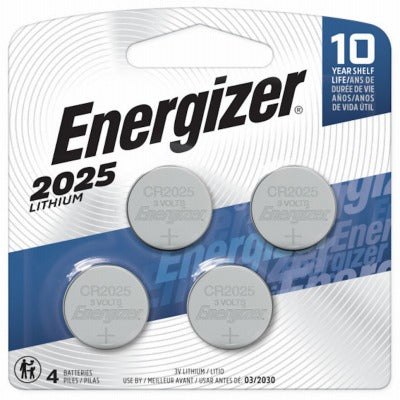 ENERGIZER Eveready Battery Co 2025BP-4 Lithium Coin Battery 3V 4 Pack