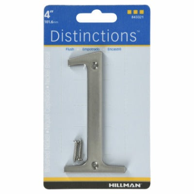 HILLMAN Hillman Fasteners 843321 Flush Mount House Number 1 Nickel