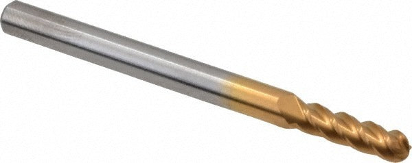 ACCUPRO Accupro 12184578 Ball End Mill 0.1378 in 4 Flute Carbide